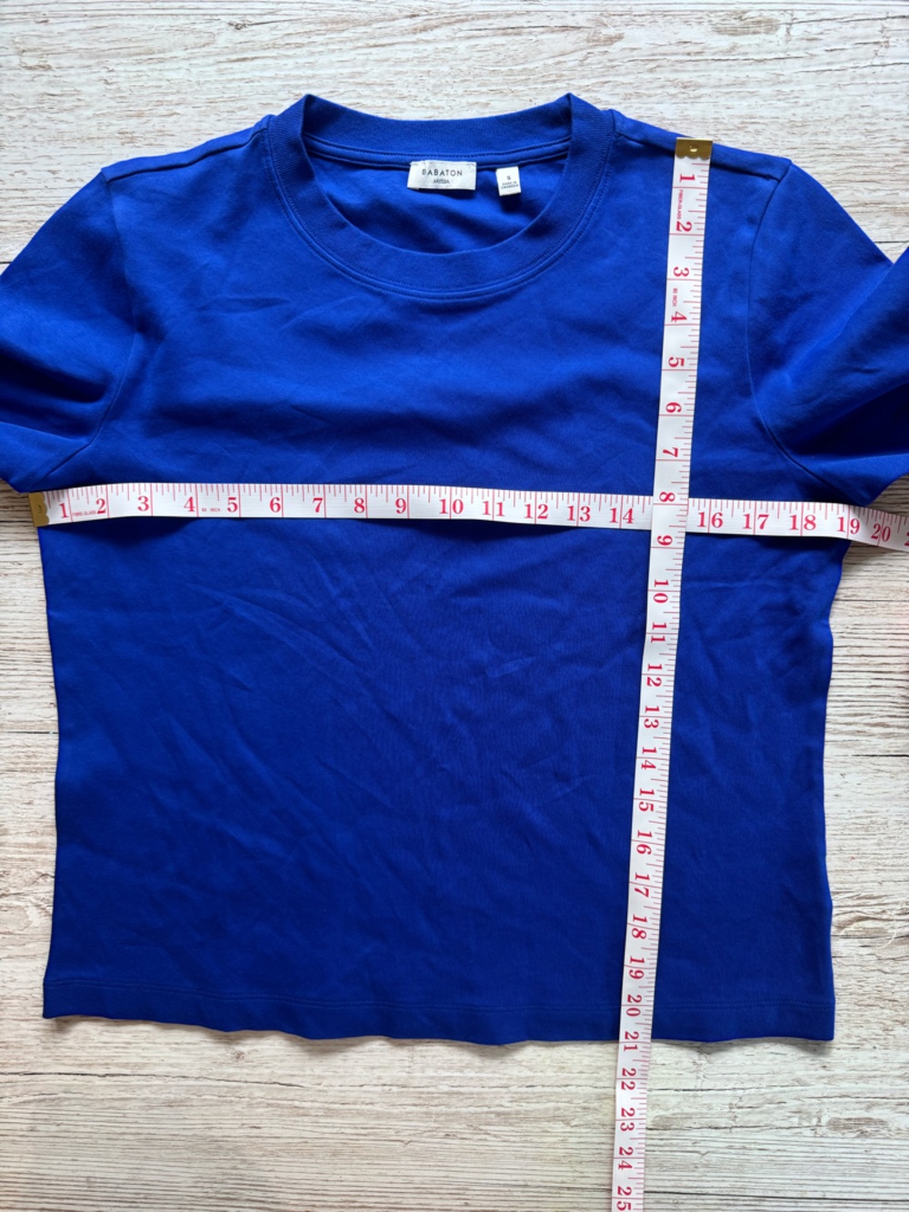 Babaton Aritzia InterLock Cotton Function T-Shirt Ablaze Blue limited edition M - Picture 5 of 8